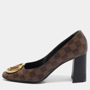 Louis Vuitton Brown Mongram Canvas Madeleine Pumps Size 40.5