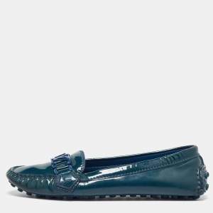 Louis Vuitton Blue Patent Leather Oxford Size 38