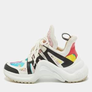 Louis Vuitton Multicolor Fabric and Leather Archlight High Top Sneakers Size 37.5