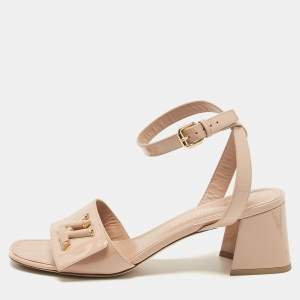 Louis Vuitton Pink Patent Leather Shake Sandals Size 40