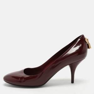 Louis Vuitton Burgundy Patent Leather Oh Really! Pumps Size 37.5