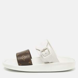 Louis Vuitton Monogram Sunbath Slide Sandals Size 38