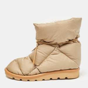 Louis Vuitton Beige Nylon Pillow Confort Boots Size 39