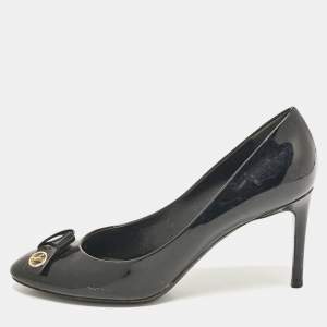 Louis Vuitton Black Patent Leather Fiance Pumps Size 38