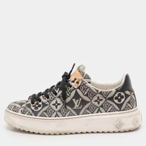 Louis Vuitton Blue Jacquard Since 1854 Timeout Sneakers Size 36