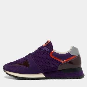 Louis Vuitton Purple Coated Canvas and Mesh Run Away Low Top Sneakers Size 39.5