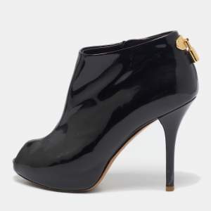 Louis Vuitton Black Patent Leather Oh Really! Boots Size 36