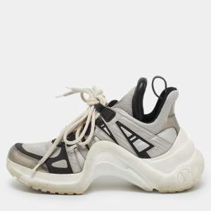 Louis Vuitton Multicolor Leather and Mesh Archlight High Top Sneakers Size 35