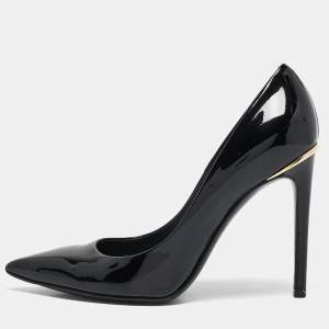 Louis Vuitton Black Patent Leather Eyeline Pumps Size 37.5