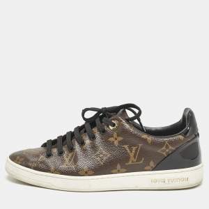 Louis Vuitton Monogram Canvas and Patent Leather Frontrow Sneakers Size 36.5