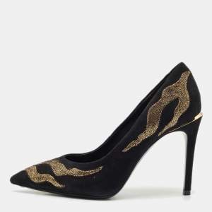 Louis Vuitton Black Suede fetish Pumps Size 37.5