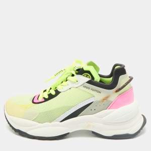 Louis Vuitton Multicolor Mesh and Rubber Run 55 Sneakers Size 38.5
