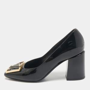 Louis Vuitton Black Patent Leather Madeleine Pumps Size 35.5