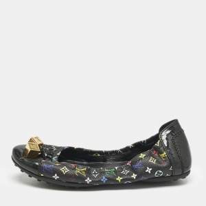 Louis Vuitton Multicolor Monogram Canvas Dice Scrunch Ballet Flats Size 36