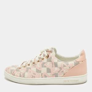 Louis Vuitton Rose Ballerine Damier Azur Tahitienne Bora Bora Sneakers Size 40