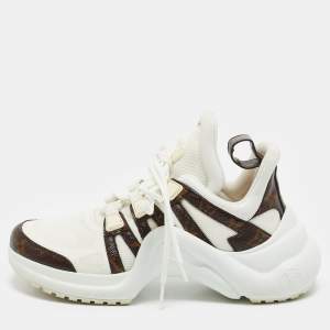 Louis Vuitton Brown Monogram Canvas and Mesh Archlight Sneakers Size 37