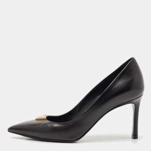 Louis Vuitton Black Leather Heartbreaker Pointed Toe Pumps Size 36