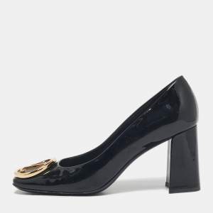 Pre Owned Louis Vuitton Black Patent Leather Madeleine Pumps Size 39