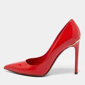 مملوكة مسبقًا Louis Vuitton Eyeline Size 37.5 Red Patent Leather Pumps