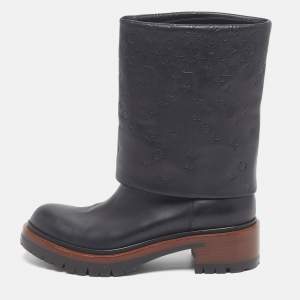 مملوكة مسبقًا Louis Vuitton Road Trip Size 38 Black  Monogram  Leather Boots