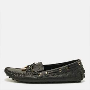 مملوكة مسبقًا Louis Vuitton Gloria Size 38.5 Black Leather Loafers
