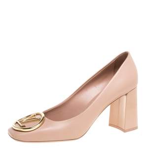 مملوكة مسبقًا Louis Vuitton Beige Leather Madeleine Square Toe Pumps Size 40