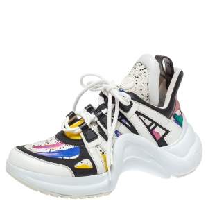 Louis Vuitton Multicolor Leather And Canvas Archlight Trainer Sneakers Size 39