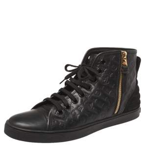 مملوكة مسبقًا Louis Vuitton Black  Monogram Empreinte Leather Punchy High Top Sneaker Size 38.5