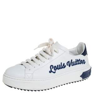 Louis Vuitton White Leather Time Out Low Top Sneakers Size 40