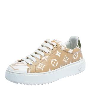 Louis Vuitton Multicolor Monogram Canvas Giant Time Out Sneakers Size 36