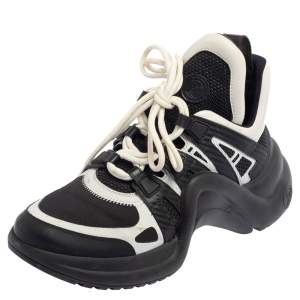 Louis Vuitton White/Black Leather And Mesh  Archlight Sneakers Size 39