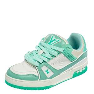 Louis Vuitton Vert Monogram Leather Trainer Sneakers Size 36