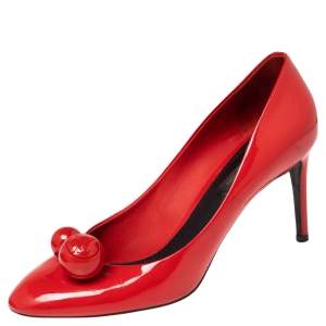 Louis Vuitton Red Patent Leather Betty Pumps Size 37.5