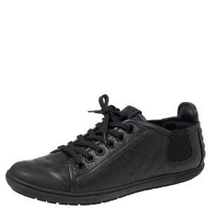 Louis Vuitton Black Monogram Leather Toucan Sneakers Size 39