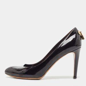 Pre Owned Louis Vuitton Burgundy Patent Leather Oh Really! Pumps Size 38.5