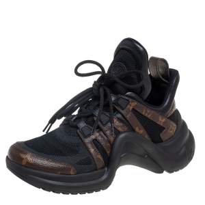 Louis Vuitton Black/Brown Canvas And Leather Archlight  Sneakers Size 39