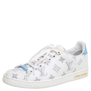 Louis Vuitton White Monogram Technical Mesh Frontrow Sneakers Size 36