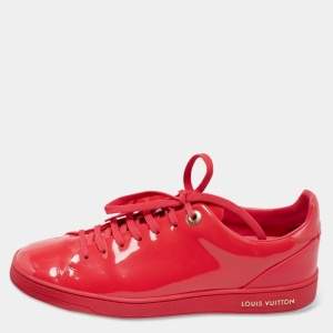 Louis Vuitton Hot Pink Patent and Leather Frontrow Sneakers Size 39