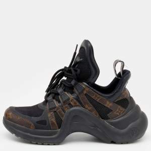 مملوكة مسبقًا Louis Vuitton Brown/Black Monogram Canvas And Leather Archlight Sneakers Size 39