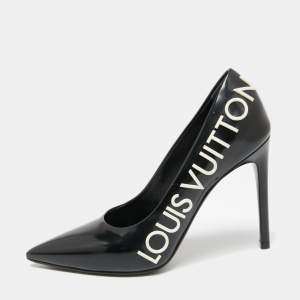Pre Owned Louis Vuitton Black Leather Call Back Pointed-Toe Pumps Size 36