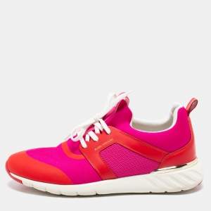 Louis Vuitton Pink/Red Neoprene And Leather Aftergame Sneakers Size 41