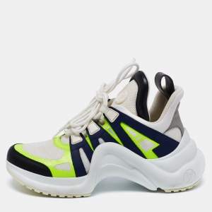 Louis Vuitton Multicolor Nylon And Leather Archlight Low-Top Sneakers Size 38.5