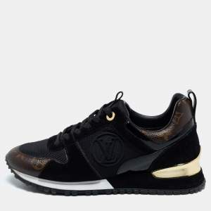 Louis Vuitton Monogram Canvas and Suede Run Away Sneakers Size 37.5