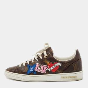 Louis Vuitton Monogram Canvas Patchwork Frontrow Sneakers Size 37