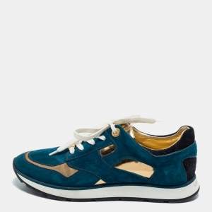 Louis Vuitton Multicolor Suede and Leather Sneakers Size 37