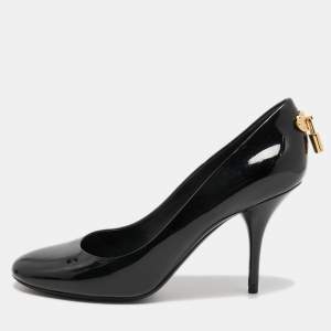 Pre Owned Louis Vuitton Black Patent Leather Oh Really Pumps Size 37.5