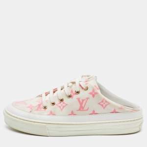 Louis Vuitton Bicolor Monogram Fabric Stellar Open Back Sneakers Size 38