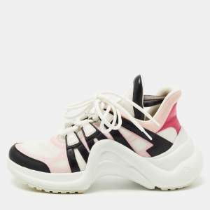 Louis Vuitton Multicolor Mesh and Leather Archlight Sneakers Size 37.5