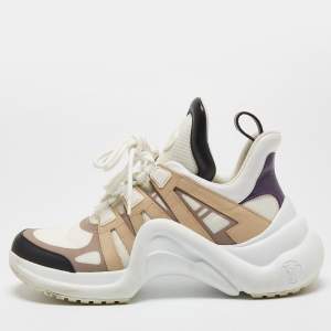 Louis Vuitton Tricolour Mesh and Leather Archlight High Top Sneakers Size 39