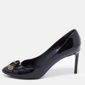 Louis Vuitton Black Patent Leather Fiance Pumps Size 38